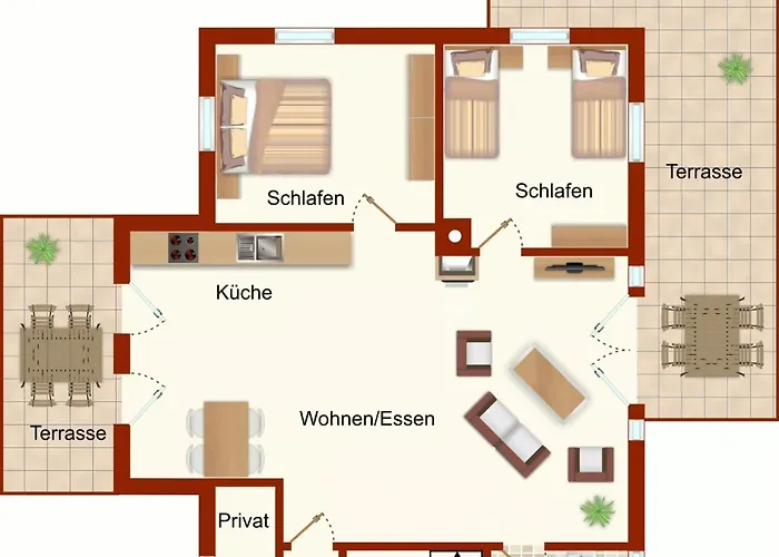 Arkonablick Eg, Helle Mit 2 Terrassen Und Eigenem Eingezaeuntem Garten Hunde Herzlich Willkommen